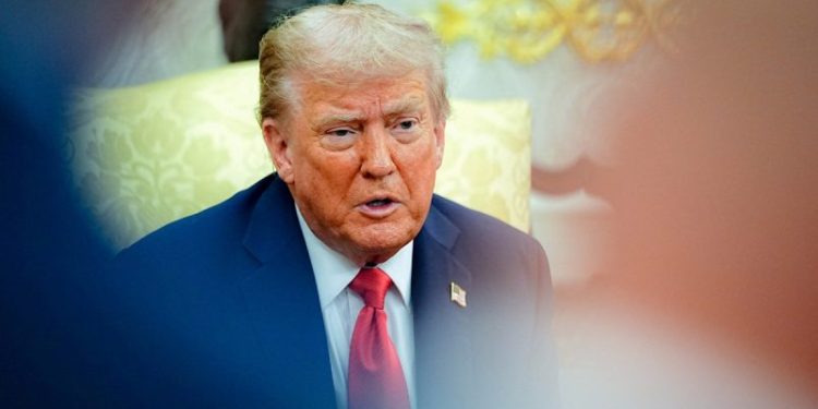 As Trump’s bawdy birthday message to Jeffrey Epstein appears, he still insists he never sent it